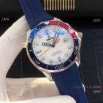 Omega Commander's 007 Copy Watch SS Blue Rubber Band